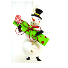 Resin Couples Snowman,Christmas tree decoration