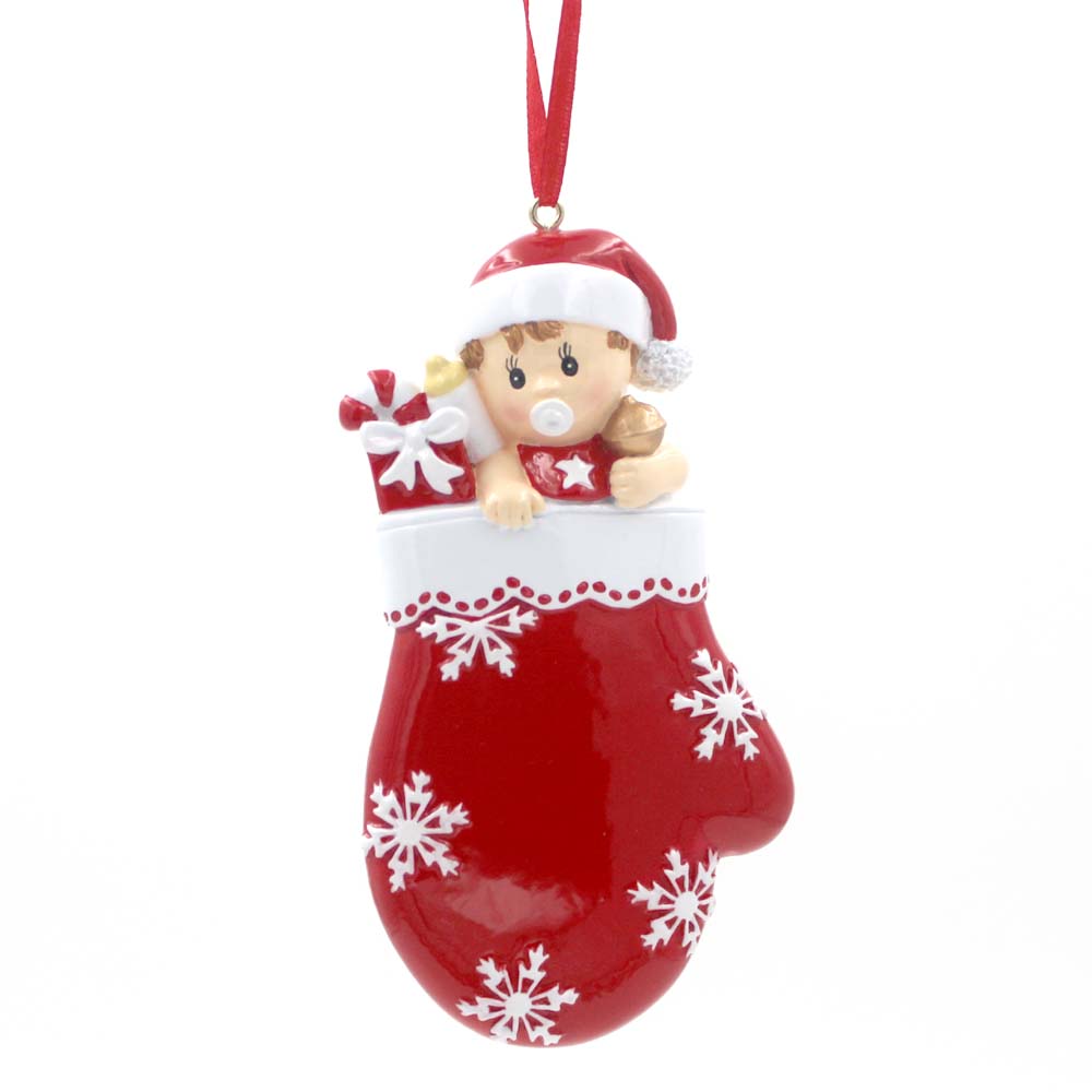 Baby With Mattle Personalized Christmas Tree Ornament