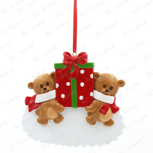 Bear With Gifts Personalized Christmas Tree Ornament