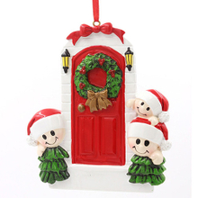 Snowman With Door Family Of 6 Personalized Christmas Tree Ornament