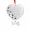 Heart With Bone Ornament Personalized Christmas Tree Ornament