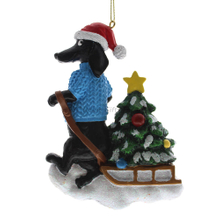 Personlized 3D Chritmas Tree and Dog Ornament