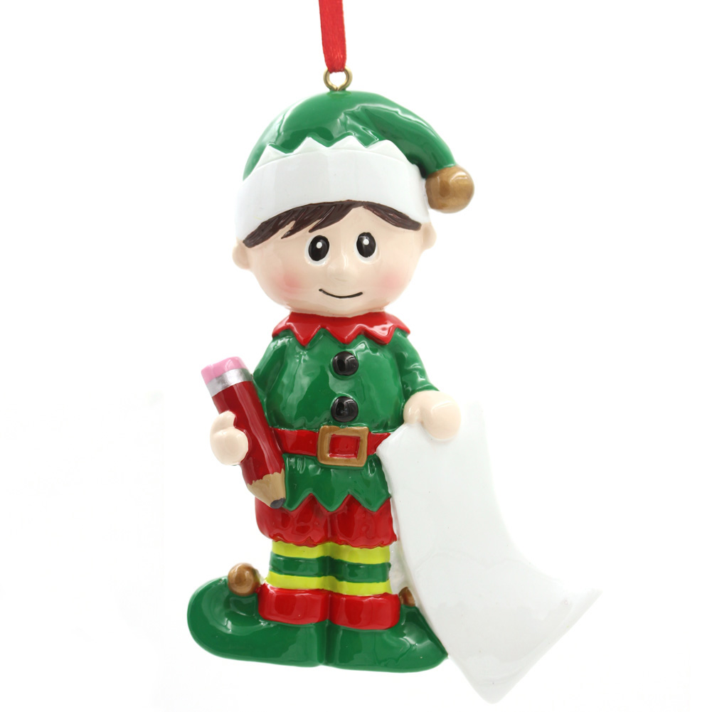 Elf Boy Ornament Personalized Christmas Tree Ornament