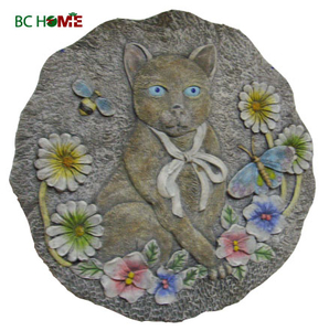 Polyresin gardern stepping-stone decor resin crafts