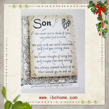 resin souvenir plaque